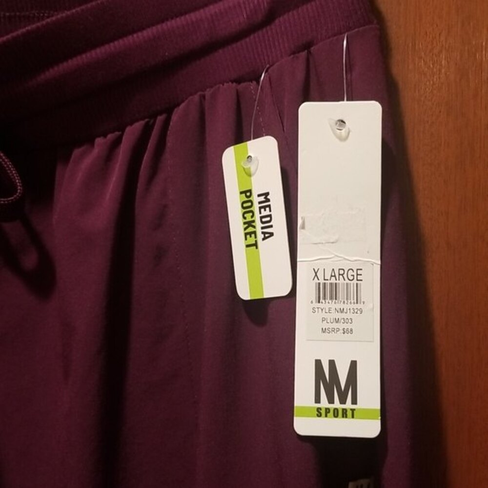 Nicole by Nicole Miller Sport Woven Contrast Trim Active Fitness Jogger XL - Picture 3 of 16